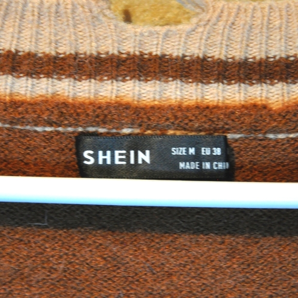 ⏰️3/$10 M/M Shein marron V neck sweater - Picture 5 of 7